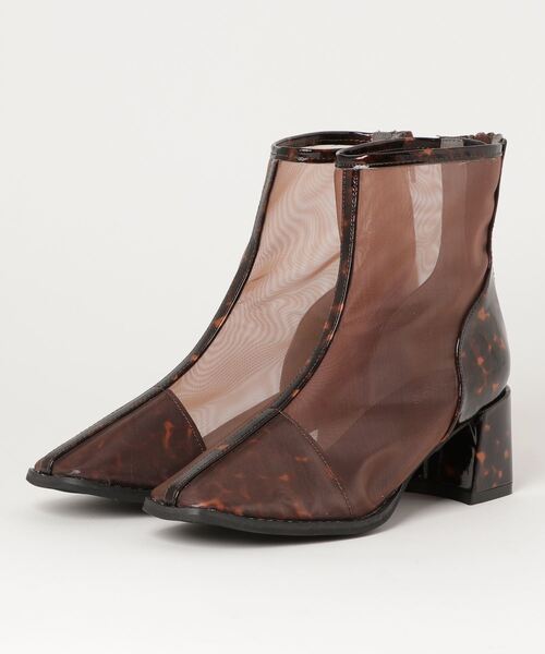 minia（ミニア）の「minia / スクエアトゥシアーブーツ（ブーツ・レディース・ブラック/ベージュ/ブラウン/アイボリー・LL/S/M/L）」の3枚目の写真