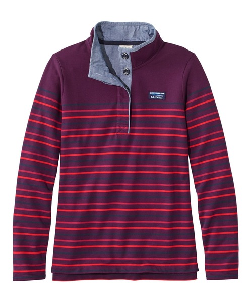 L.L.Bean(エルエルビーン)の「ソフト・コットン・ラグビー、ストライプ 米国フィット・プチ(その他トップス・レディース・ネイビー/ホワイト系その他/ブルーグリーン/プラム/ホワイト系その他2/ネイビー系・MEDIUM/X-SMALL/SMALL/LARGE)」の6枚目の写真
