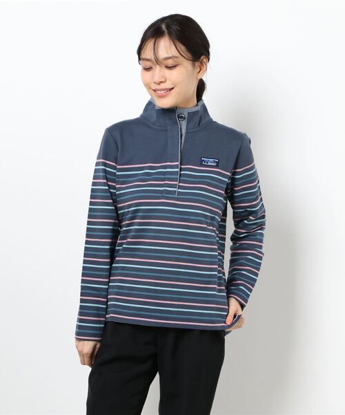 L.L.Bean(エルエルビーン)の「ソフト・コットン・ラグビー、ストライプ 米国フィット・プチ(その他トップス・レディース・ネイビー/ホワイト系その他/ブルーグリーン/プラム/ホワイト系その他2/ネイビー系・MEDIUM/X-SMALL/SMALL/LARGE)」の15枚目の写真