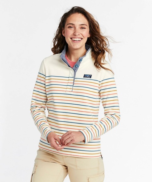 L.L.Bean(エルエルビーン)の「ソフト・コットン・ラグビー、ストライプ 米国フィット・プチ(その他トップス・レディース・ネイビー/ホワイト系その他/ブルーグリーン/プラム/ホワイト系その他2/ネイビー系・MEDIUM/X-SMALL/SMALL/LARGE)」の17枚目の写真