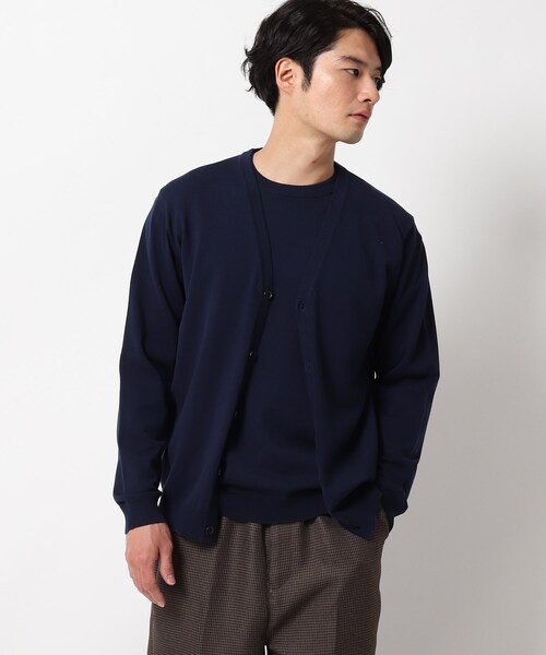 THE SHOP TK （ザ ショップ ティーケー ）の「◆【抗菌防臭】ドレスニットカーディガン（カーディガン/ボレロ・メンズ・ダークグリーン/ネイビー・02/04/03）」の2枚目の写真