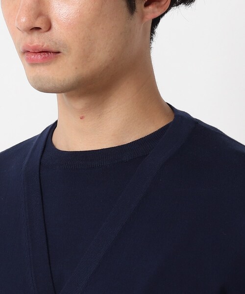 THE SHOP TK （ザ ショップ ティーケー ）の「◆【抗菌防臭】ドレスニットカーディガン（カーディガン/ボレロ・メンズ・ダークグリーン/ネイビー・02/04/03）」の4枚目の写真