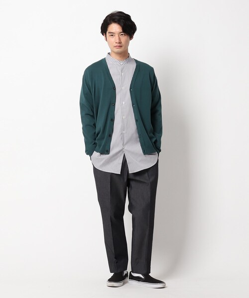 THE SHOP TK （ザ ショップ ティーケー ）の「◆【抗菌防臭】ドレスニットカーディガン（カーディガン/ボレロ・メンズ・ダークグリーン/ネイビー・02/04/03）」の8枚目の写真