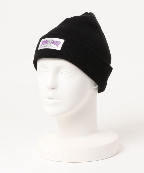 THRASHER（スラッシャー）の「GONZ HOMETOWN コットンサマービーニー/スラッシャー 帽子 ニットキャップ ビーニー（ニットキャップ/ビーニー・メンズ・ブラック/ベージュ/オレンジ/グリーン/ブラック×ライム/ホワイト×ブルー・FREE）」の5枚目の写真