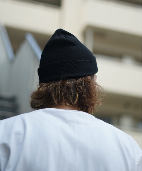 THRASHER（スラッシャー）の「GONZ HOMETOWN コットンサマービーニー/スラッシャー 帽子 ニットキャップ ビーニー（ニットキャップ/ビーニー・メンズ・ブラック/ベージュ/オレンジ/グリーン/ブラック×ライム/ホワイト×ブルー・FREE）」の10枚目の写真