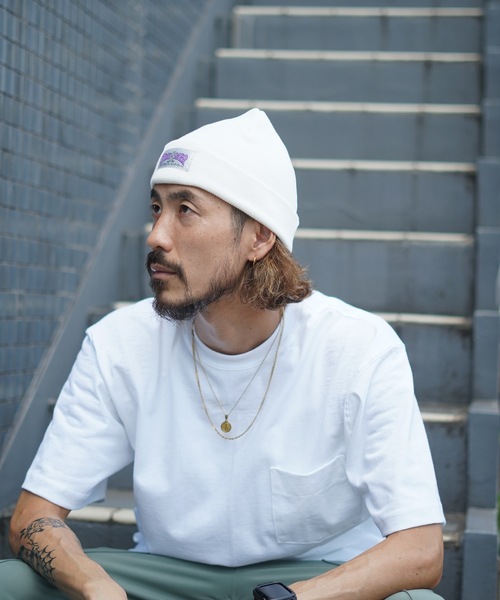 THRASHER（スラッシャー）の「GONZ HOMETOWN コットンサマービーニー/スラッシャー 帽子 ニットキャップ ビーニー（ニットキャップ/ビーニー・メンズ・ブラック/ベージュ/オレンジ/グリーン/ブラック×ライム/ホワイト×ブルー・FREE）」の17枚目の写真