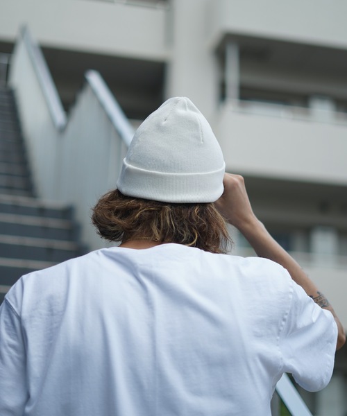 THRASHER（スラッシャー）の「GONZ HOMETOWN コットンサマービーニー/スラッシャー 帽子 ニットキャップ ビーニー（ニットキャップ/ビーニー・メンズ・ブラック/ベージュ/オレンジ/グリーン/ブラック×ライム/ホワイト×ブルー・FREE）」の16枚目の写真