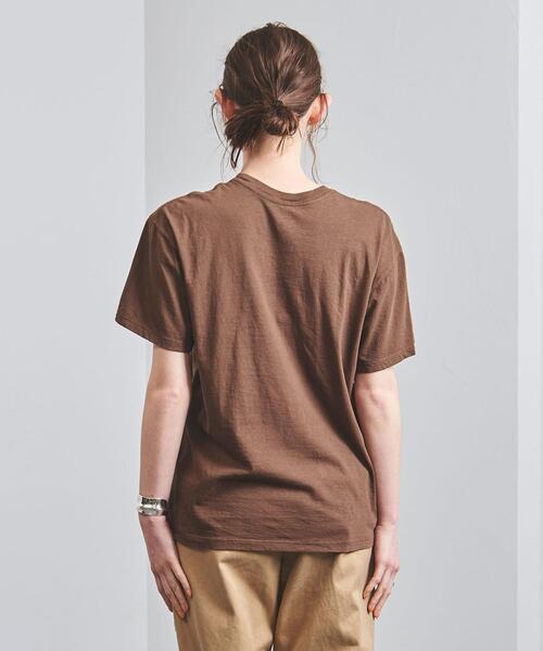 HANES(ヘインズ)の「別注<Hanes(ヘインズ)>クルーネック Tシャツ◆(Tシャツ/カットソー・レディース・ホワイト/ブラウン/ライトピンク・SMALL/MEDIUM)」の6枚目の写真