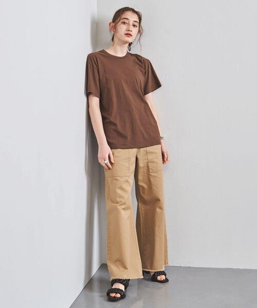 HANES(ヘインズ)の「別注<Hanes(ヘインズ)>クルーネック Tシャツ◆(Tシャツ/カットソー・レディース・ホワイト/ブラウン/ライトピンク・SMALL/MEDIUM)」の8枚目の写真