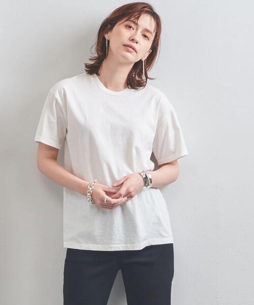 HANES(ヘインズ)の「別注<Hanes(ヘインズ)>クルーネック Tシャツ◆(Tシャツ/カットソー・レディース・ホワイト/ブラウン/ライトピンク・SMALL/MEDIUM)」の13枚目の写真