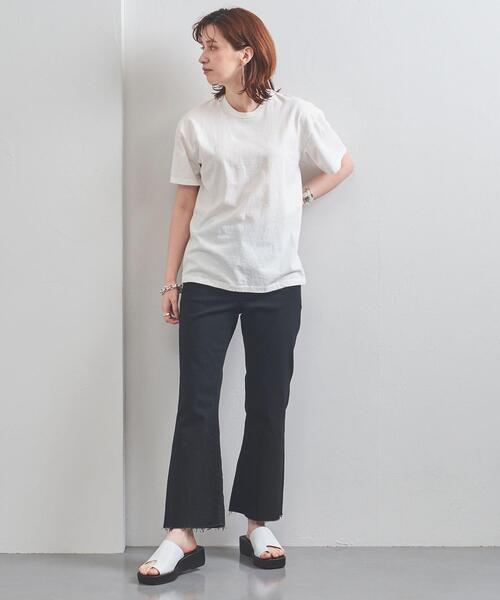 HANES(ヘインズ)の「別注<Hanes(ヘインズ)>クルーネック Tシャツ◆(Tシャツ/カットソー・レディース・ホワイト/ブラウン/ライトピンク・SMALL/MEDIUM)」の14枚目の写真