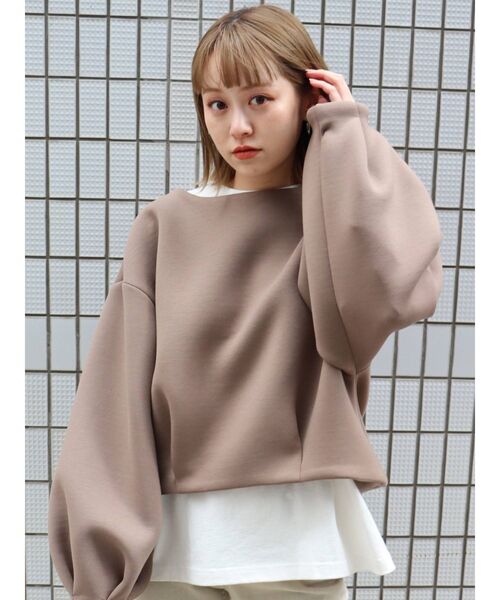 MURUA（ムルーア）の「USコットンロングスリーブTee（Tシャツ/カットソー・レディース・ホワイト/ブラック/ダークグレー/モカ・FREE）」の16枚目の写真