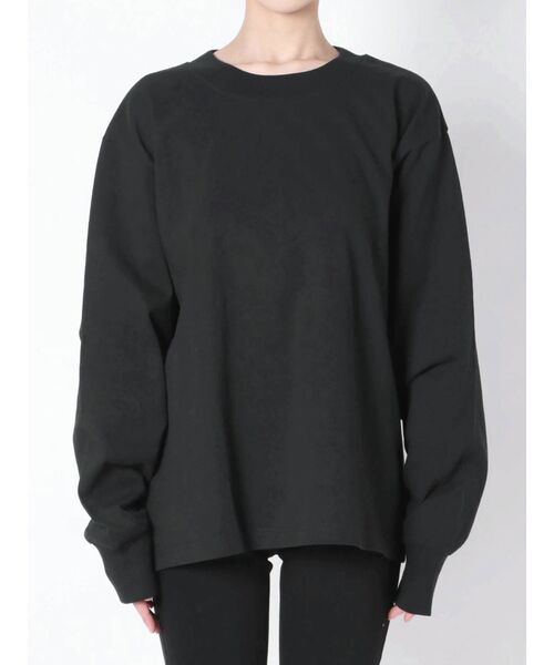 MURUA（ムルーア）の「USコットンロングスリーブTee（Tシャツ/カットソー・レディース・ホワイト/ブラック/ダークグレー/モカ・FREE）」の9枚目の写真