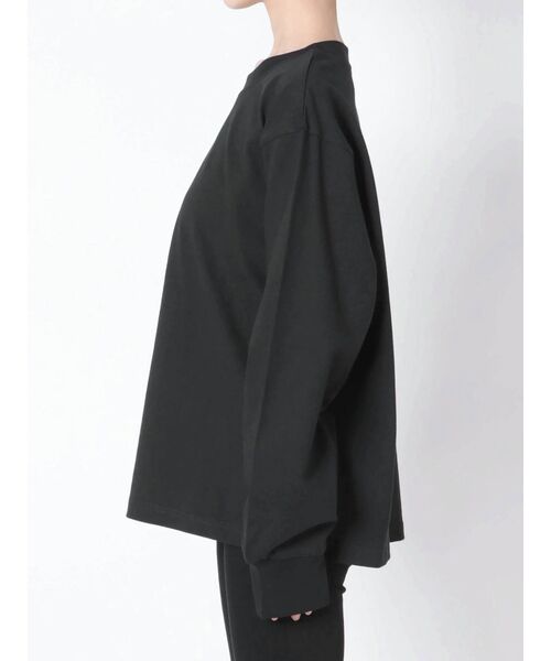 MURUA（ムルーア）の「USコットンロングスリーブTee（Tシャツ/カットソー・レディース・ホワイト/ブラック/ダークグレー/モカ・FREE）」の14枚目の写真