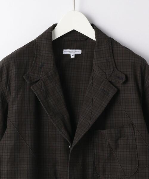 Engineered Garments（エンジニアードガーメンツ）の「[ エンジニアドガーメンツ ] ENGINEERED GARMENTS PIN/T/CH LOITER JACKET チェック ロイタージャケット（テーラードジャケット・メンズ・ダークグリーン・SMALL/MEDIUM）」の3枚目の写真