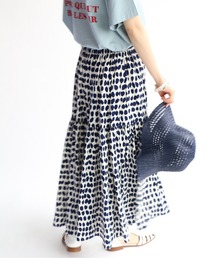 IENA | テガキプリントティアードイージースカート◆(スカート)