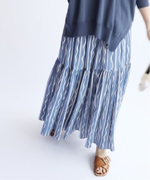 IENA | テガキプリントティアードイージースカート◆(スカート)