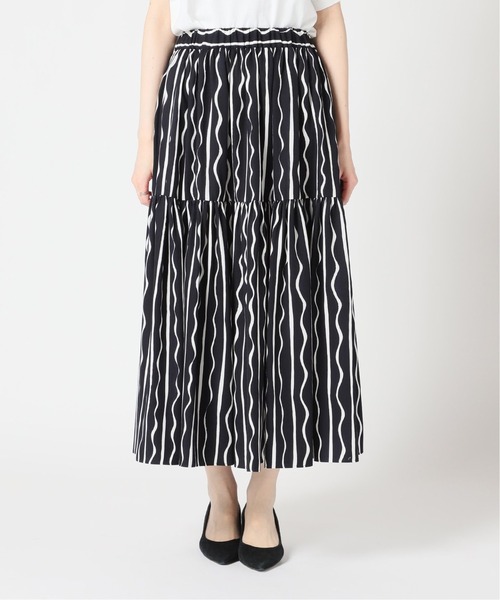 IENA（イエナ）の「テガキプリントティアードイージースカート◆（スカート・レディース・ネイビー/ブルー系その他/ブルー系その他2・38/36/34）」の15枚目の写真