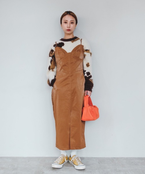 SANSeLF（サンセルフ）の「【SANSeLF】shaggy cow motif knit sanw78w21（ニット/セーター・レディース・マルチ・FREE）」の4枚目の写真