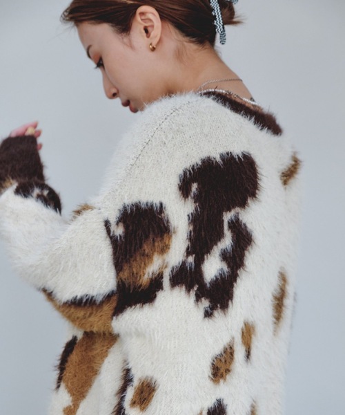 SANSeLF（サンセルフ）の「【SANSeLF】shaggy cow motif knit sanw78w21（ニット/セーター・レディース・マルチ・FREE）」の5枚目の写真