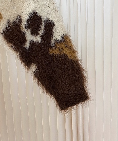 SANSeLF（サンセルフ）の「【SANSeLF】shaggy cow motif knit sanw78w21（ニット/セーター・レディース・マルチ・FREE）」の9枚目の写真