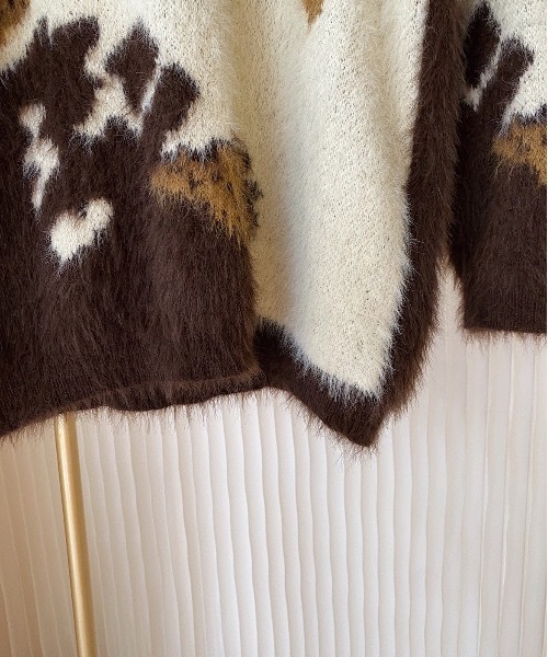 SANSeLF（サンセルフ）の「【SANSeLF】shaggy cow motif knit sanw78w21（ニット/セーター・レディース・マルチ・FREE）」の14枚目の写真