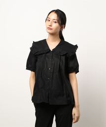 ehka sopo | 【QR】レース衿タックブラウス(シャツ/ブラウス)
