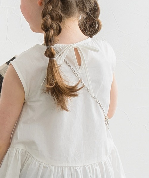 lulpini（ルルピー二）の「kids ギャザー切替ノースリーブブラウス（シャツ/ブラウス・キッズ・ラベンダー/オフホワイト・S/M/L）」の18枚目の写真