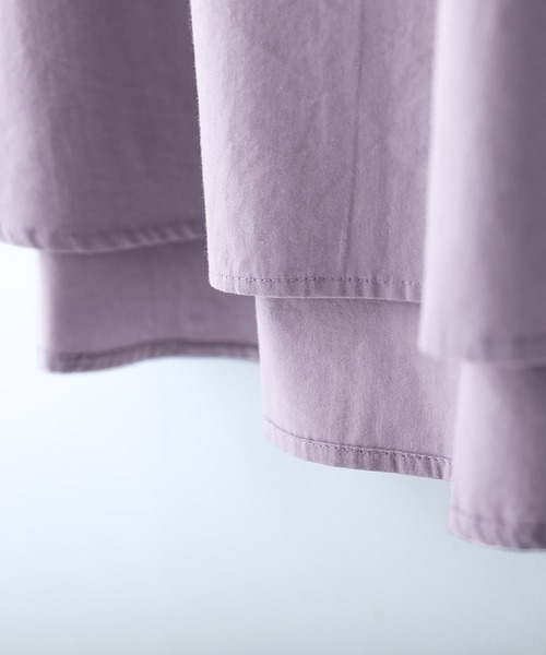 n'OrLABEL(ノアールレーベル)の「『コットンシャツ生地ロングタンク』(タンクトップ・レディース・ラベンダー/カーキ/レッド/ホワイト/ブラック/チャコール・1/2)」の8枚目の写真