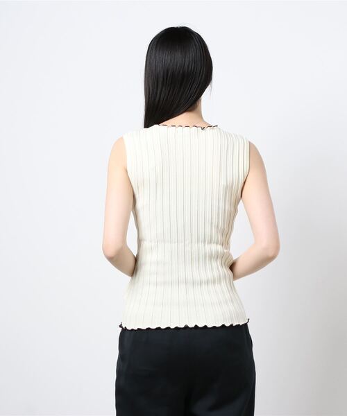 THEATRE PRODUCTS（シアタープロダクツ）の「ノースリーブリブニット（ニット/セーター・レディース・ベージュ/グリーン/ブラック/ホワイト/レッド・FREE）」の17枚目の写真