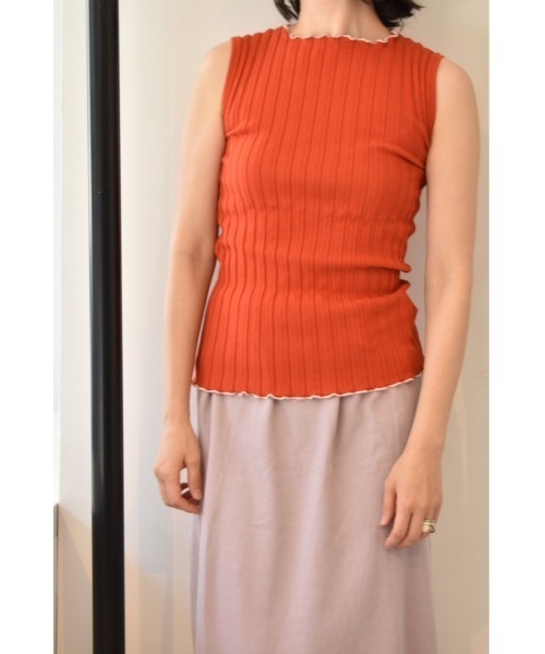 THEATRE PRODUCTS（シアタープロダクツ）の「ノースリーブリブニット（ニット/セーター・レディース・ベージュ/グリーン/ブラック/ホワイト/レッド・FREE）」の5枚目の写真