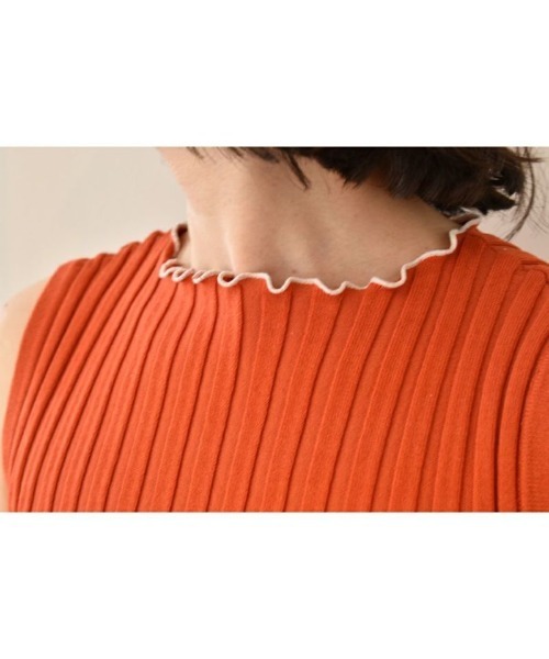 THEATRE PRODUCTS（シアタープロダクツ）の「ノースリーブリブニット（ニット/セーター・レディース・ベージュ/グリーン/ブラック/ホワイト/レッド・FREE）」の14枚目の写真