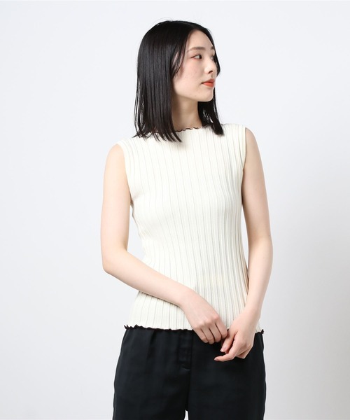 THEATRE PRODUCTS（シアタープロダクツ）の「ノースリーブリブニット（ニット/セーター・レディース・ベージュ/グリーン/ブラック/ホワイト/レッド・FREE）」の18枚目の写真