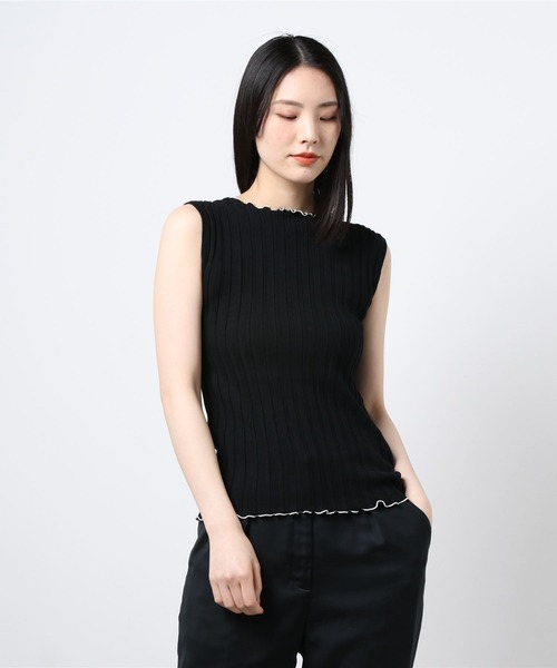 THEATRE PRODUCTS（シアタープロダクツ）の「ノースリーブリブニット（ニット/セーター・レディース・ベージュ/グリーン/ブラック/ホワイト/レッド・FREE）」の19枚目の写真