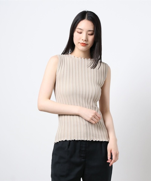 THEATRE PRODUCTS（シアタープロダクツ）の「ノースリーブリブニット（ニット/セーター・レディース・ベージュ/グリーン/ブラック/ホワイト/レッド・FREE）」の21枚目の写真