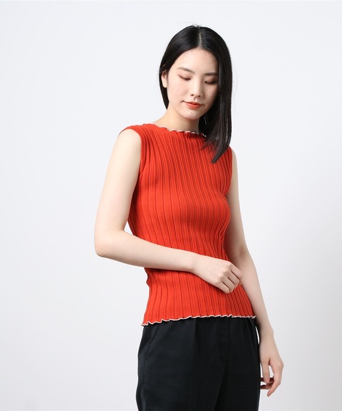 THEATRE PRODUCTS（シアタープロダクツ）の「ノースリーブリブニット（ニット/セーター・レディース・ベージュ/グリーン/ブラック/ホワイト/レッド・FREE）」の22枚目の写真