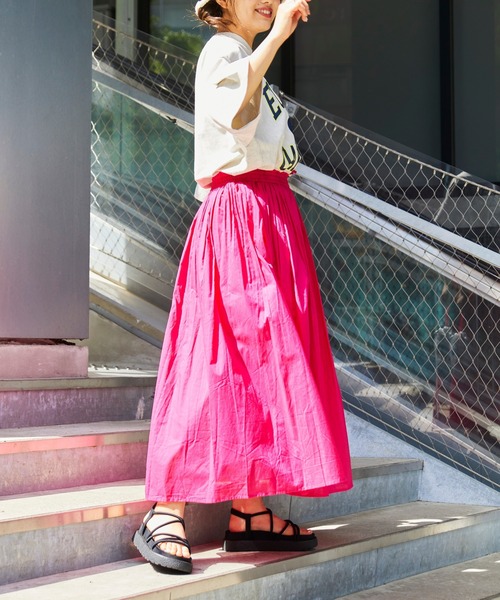 セール】WEGO/【ZOZOTOWN＆一部店限定】コットンロングギャザー