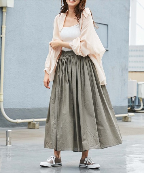 セール】WEGO/【ZOZOTOWN＆一部店限定】コットンロングギャザー