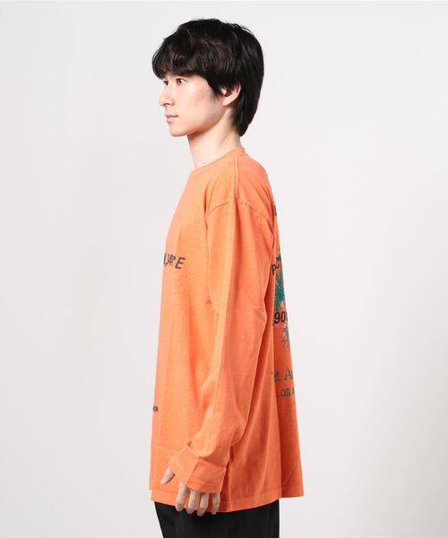 HONOR THE GIFT(オナーザギフト)の「PARADISE L/S TEE(Tシャツ/カットソー・メンズ・ライトグレー/オレンジ・M/L/XL/XXL)」の3枚目の写真