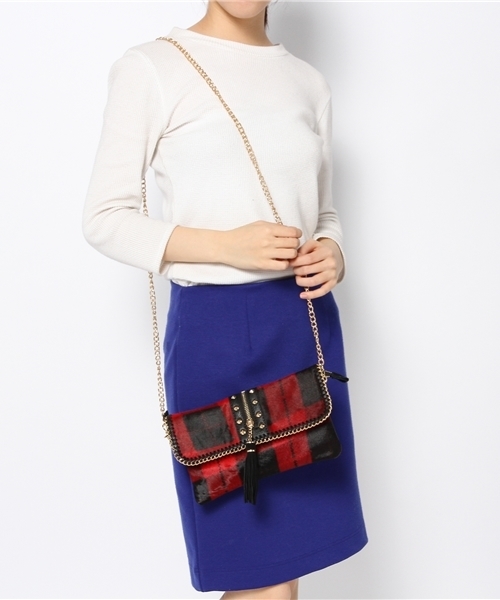 ROSE BUD（ローズバッド）の「【mina掲載】【CLASSY掲載】【VERY掲載】(LL ACCESSORIES)B1577 HAIR CLUTCH BAG（クラッチバッグ・レディース・ブラック×レッド/ブラック×ホワイト・ONE SIZE）」の16枚目の写真