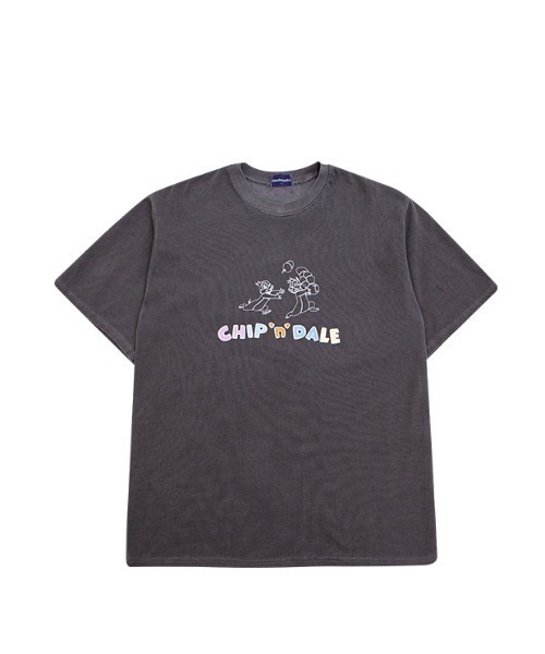 muahmuah（ムーアムーア）の「『muah muah/ムーアムーア×DISNEY/ディズニー』Chip and Dale Pigment T-shirt/チップ＆デール ピグメント 半袖Tシャツ（Tシャツ/カットソー・レディース・チャコールグレー/ベージュ/パープル/ブルー・FREE）」の14枚目の写真