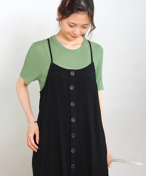 Crisp yours(クリスプユアーズ)の「【WEB限定】バックリボンストレートワンピース(ワンピース・レディース・ブラック/カーキ・FREE)」の11枚目の写真