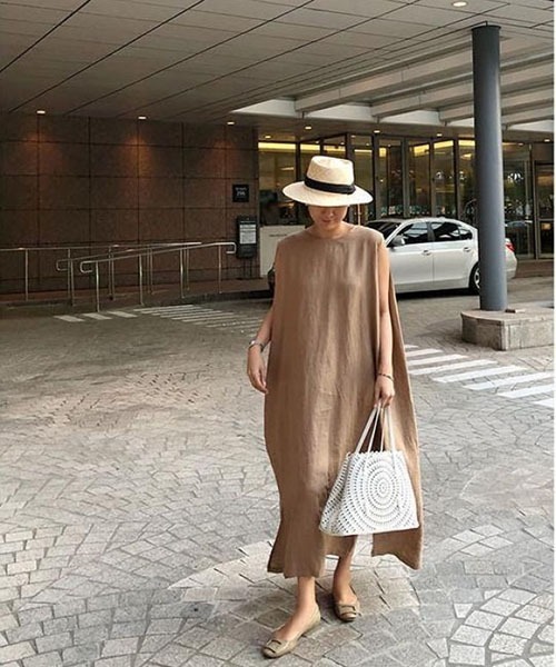 SVEC（シュベック）の「ノースリーブ ロング フレア ワンピース（ワンピース・レディース・ブラック/ブラウン/ベージュ・FREE）」の7枚目の写真