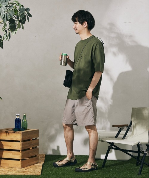 JOURNAL STANDARD relume（ジャーナルスタンダード　レリューム）の「Ny Neo Type Writer パッカブル ワイドショーツ/トラックパンツ（その他パンツ・メンズ・ブラック/パープル/グレー・MEDIUM/LARGE）」の5枚目の写真