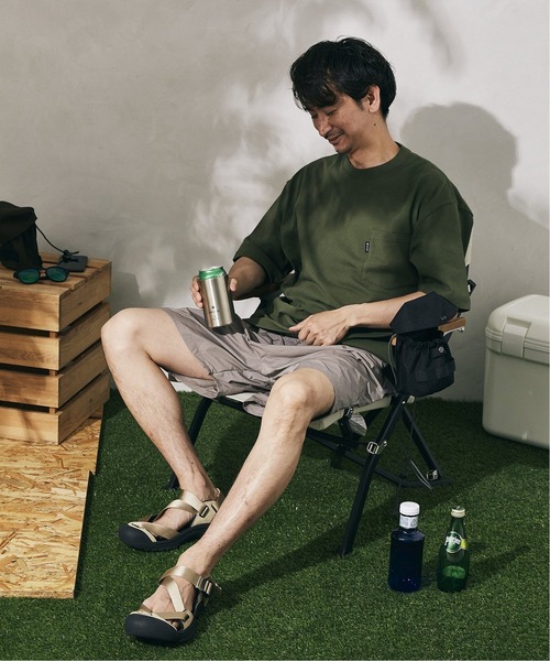 JOURNAL STANDARD relume（ジャーナルスタンダード　レリューム）の「Ny Neo Type Writer パッカブル ワイドショーツ/トラックパンツ（その他パンツ・メンズ・ブラック/パープル/グレー・MEDIUM/LARGE）」の7枚目の写真