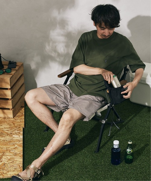 JOURNAL STANDARD relume（ジャーナルスタンダード　レリューム）の「Ny Neo Type Writer パッカブル ワイドショーツ/トラックパンツ（その他パンツ・メンズ・ブラック/パープル/グレー・MEDIUM/LARGE）」の8枚目の写真