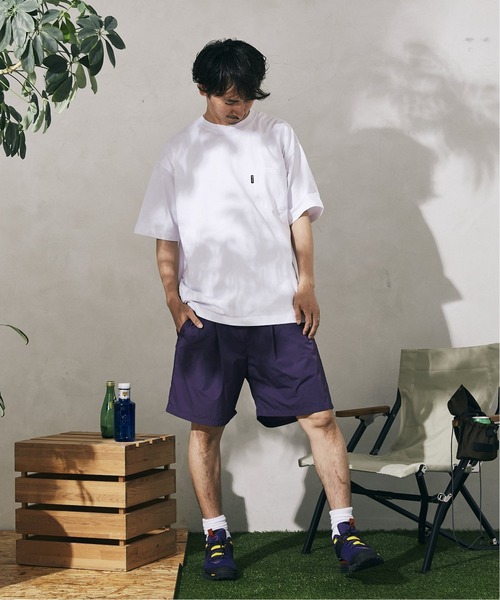 JOURNAL STANDARD relume（ジャーナルスタンダード　レリューム）の「Ny Neo Type Writer パッカブル ワイドショーツ/トラックパンツ（その他パンツ・メンズ・ブラック/パープル/グレー・MEDIUM/LARGE）」の22枚目の写真