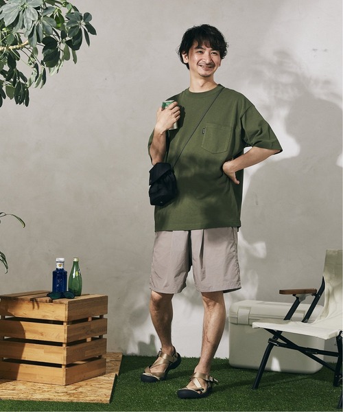 JOURNAL STANDARD relume（ジャーナルスタンダード　レリューム）の「Ny Neo Type Writer パッカブル ワイドショーツ/トラックパンツ（その他パンツ・メンズ・ブラック/パープル/グレー・MEDIUM/LARGE）」の4枚目の写真