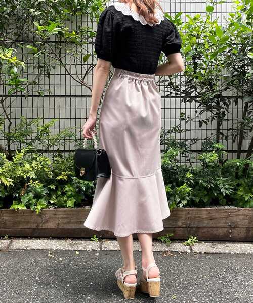 MAJESTIC LEGON（マジェスティックレゴン）の「♯パールハンドルハンゲツバッグ（ハンドバッグ・レディース・ブラック/ピンク・FREE）」の6枚目の写真