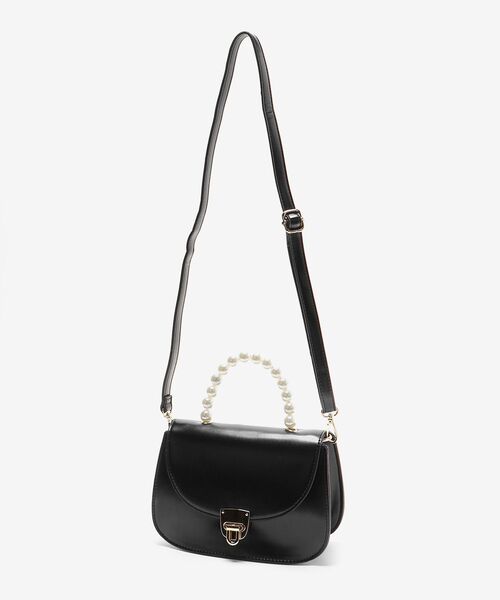 MAJESTIC LEGON（マジェスティックレゴン）の「♯パールハンドルハンゲツバッグ（ハンドバッグ・レディース・ブラック/ピンク・FREE）」の15枚目の写真